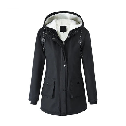 Women's Longline Hooded Parka Coat