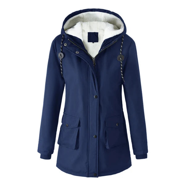 Women's Longline Hooded Parka Coat