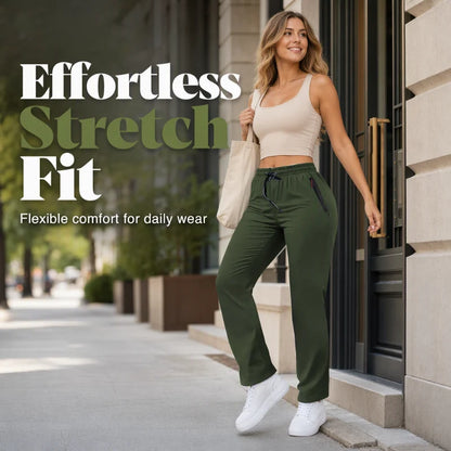 Women's Stretch Straight-Leg Trousers