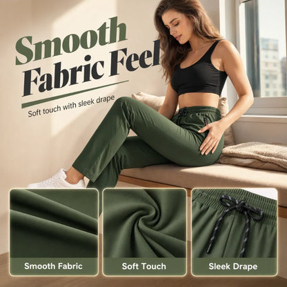 Women's Stretch Straight-Leg Trousers
