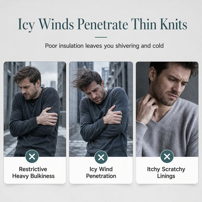 Men's Fleece-Lined Quarter-Zip Knit Jumper