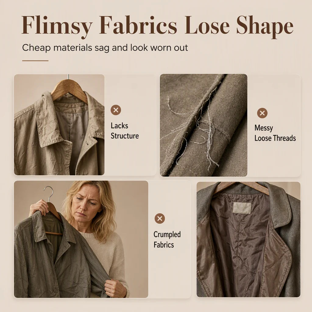 Women's Check-Lined Button-Up Jacket