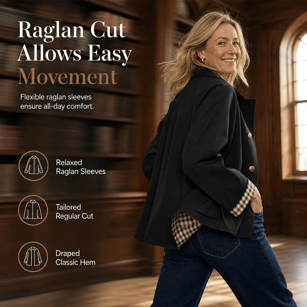 Women's Check-Lined Button-Up Jacket