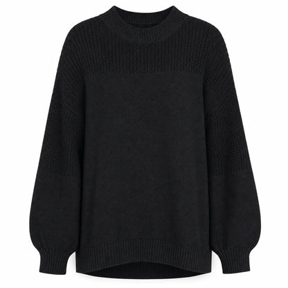 Women's Textured Knit Balloon Sleeve Jumper