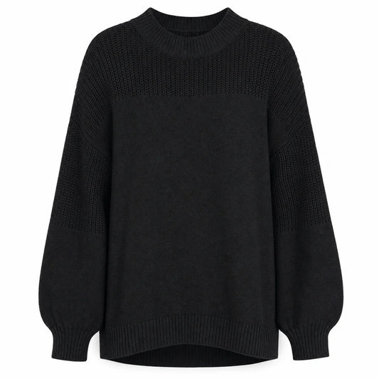 Women's Textured Knit Balloon Sleeve Jumper