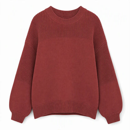 Women's Textured Knit Balloon Sleeve Jumper