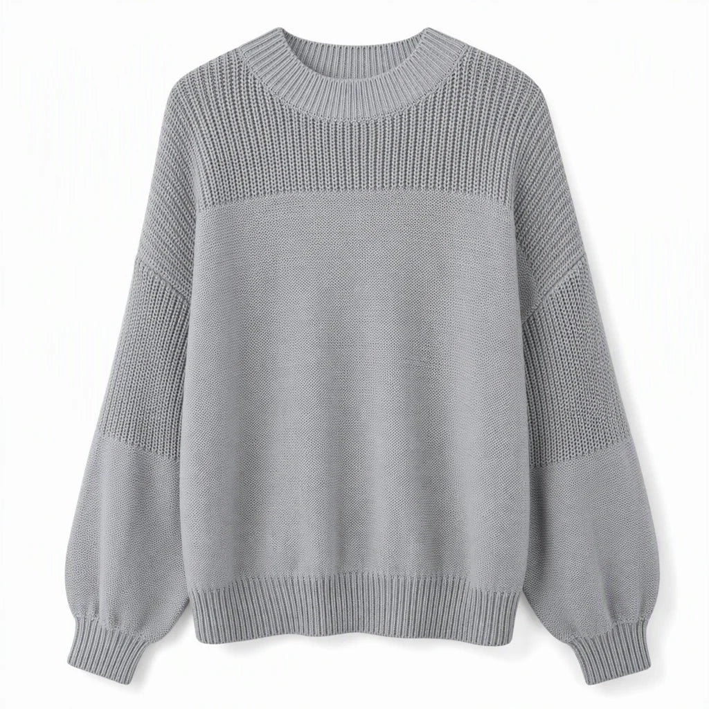 Women's Textured Knit Balloon Sleeve Jumper