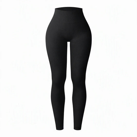 Women's High-Waisted Seamless Ribbed Leggings