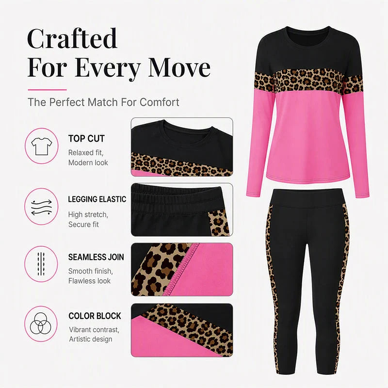 Women's Wild Charm Leopard Two-Piece Set