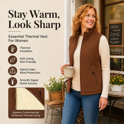 Women's Cosy Sherpa-Lined Zip-Up Gilet