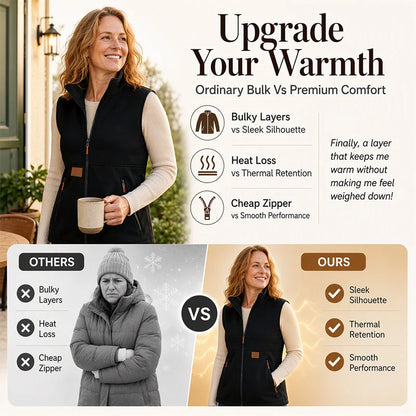 Women's Cosy Sherpa-Lined Zip-Up Gilet