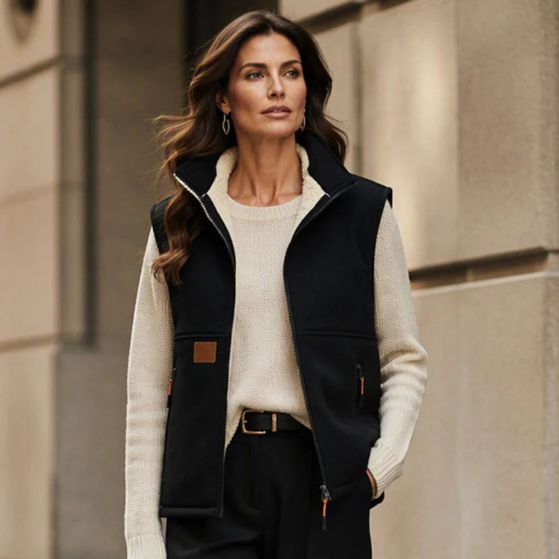 Women's Cosy Sherpa-Lined Zip-Up Gilet