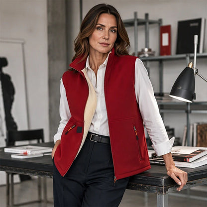 Women's Cosy Sherpa-Lined Zip-Up Gilet
