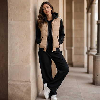 Women's Quilted Hooded Zip-Up Jacket