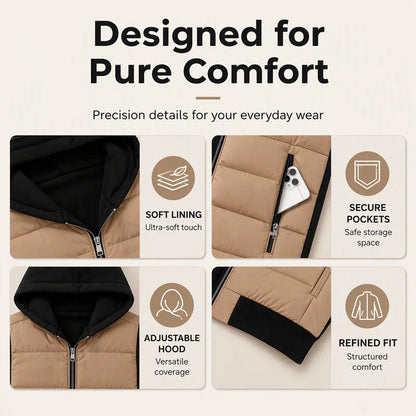 Women's Quilted Hooded Zip-Up Jacket