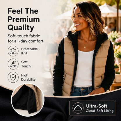Women's Quilted Hooded Zip-Up Jacket
