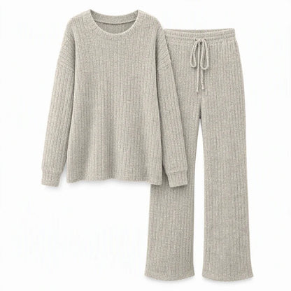 Women's Soft Ribbed Two-Piece Lounge Set