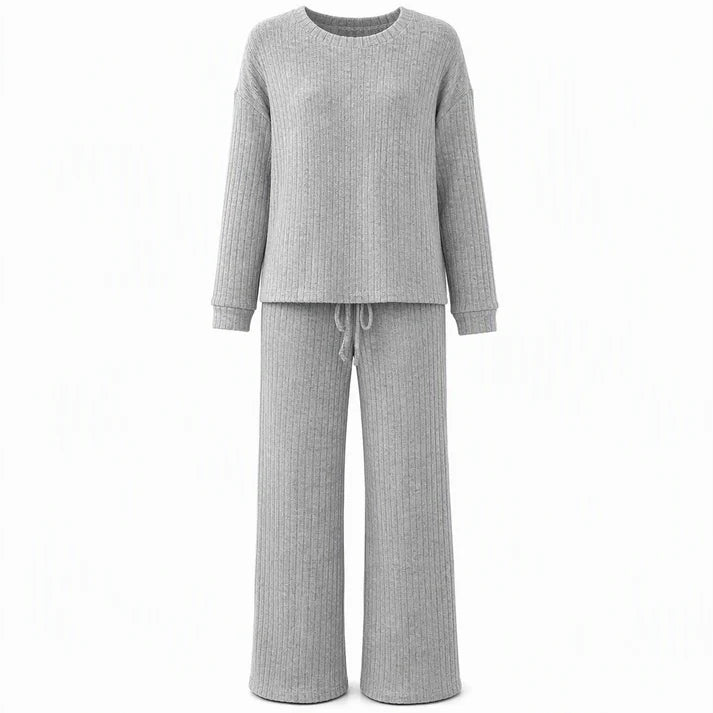 Women's Soft Ribbed Two-Piece Lounge Set