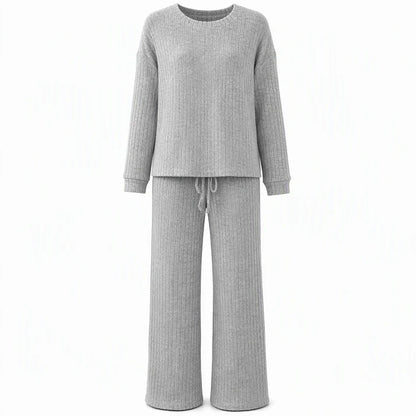 Women's Soft Ribbed Two-Piece Lounge Set