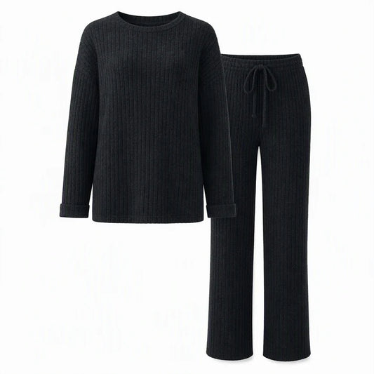 Women's Soft Ribbed Two-Piece Lounge Set