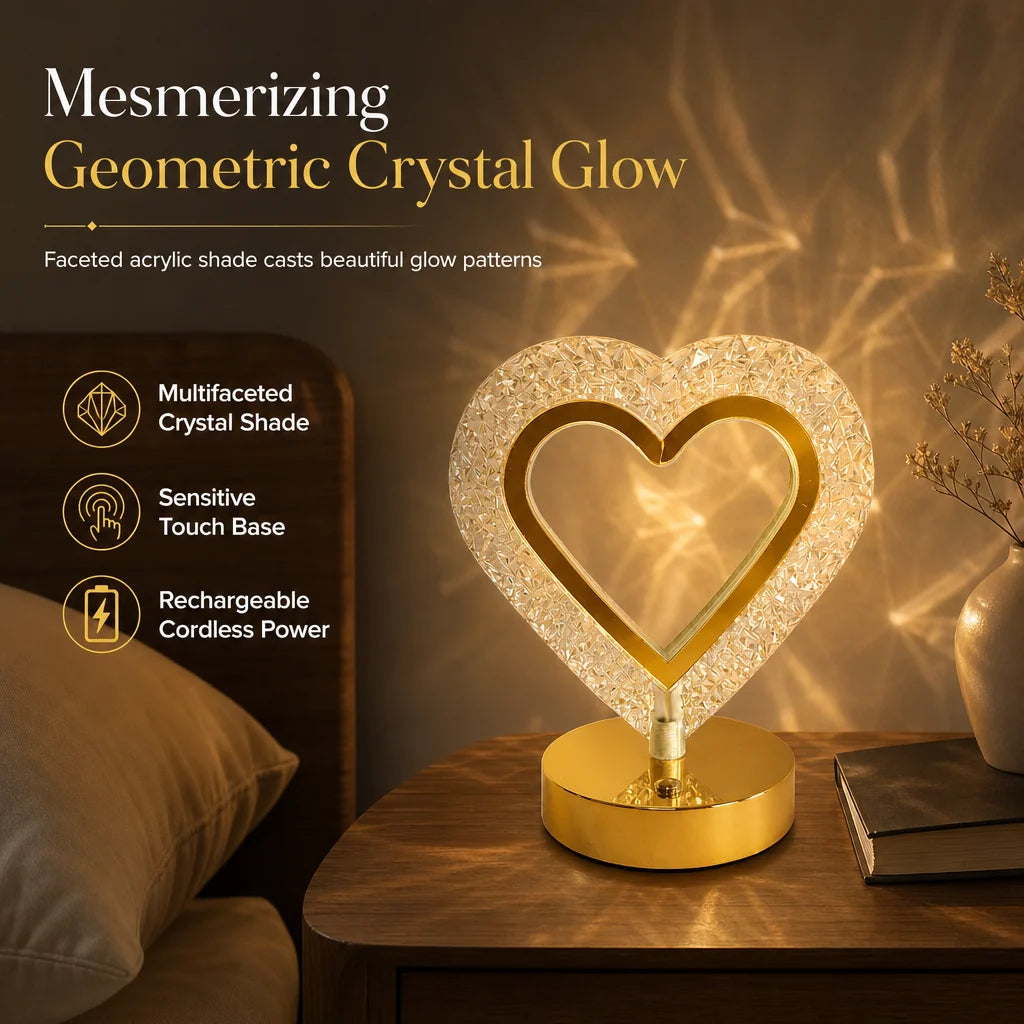 Rechargeable Geometric Crystal Touch Lamp