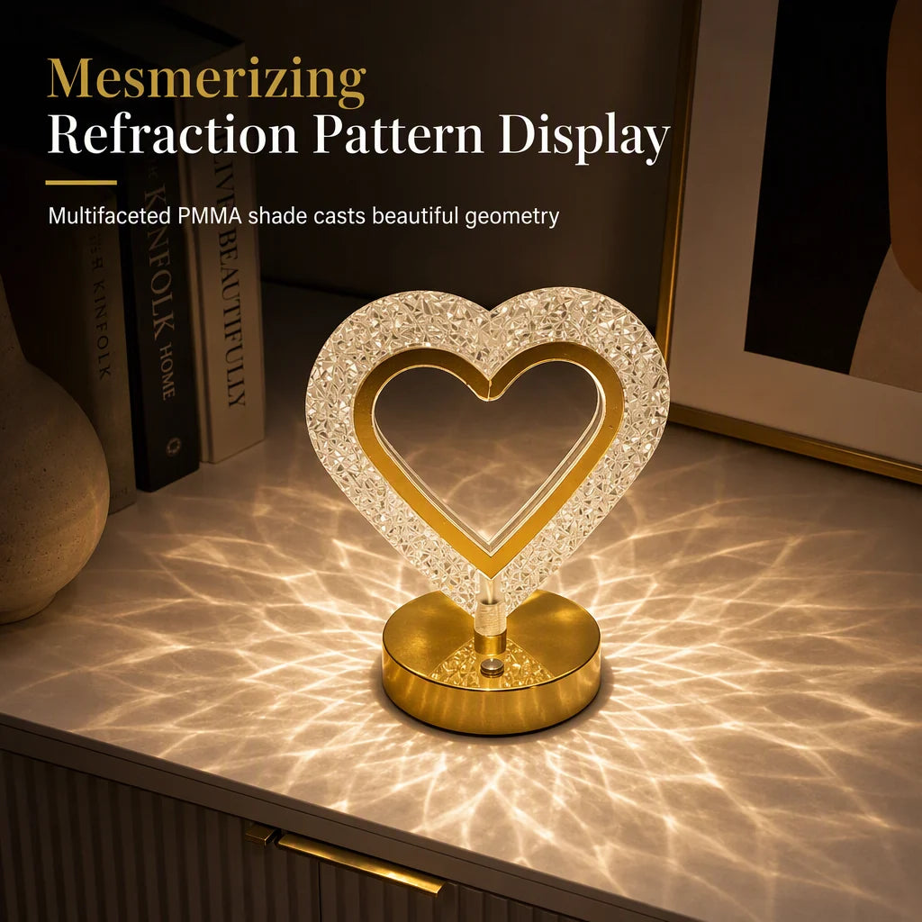 Rechargeable Geometric Crystal Touch Lamp