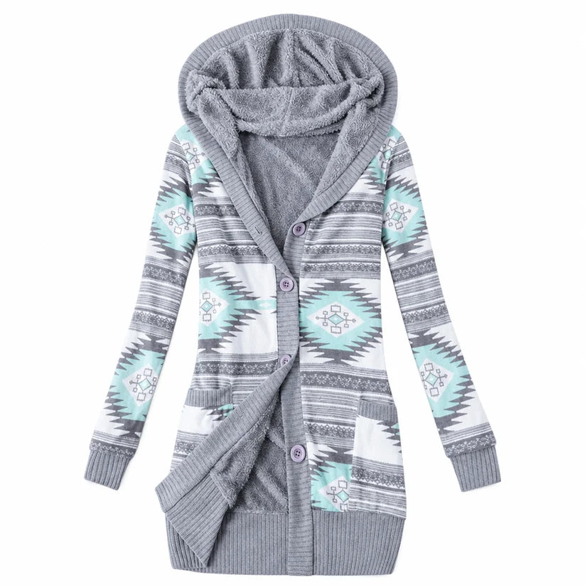 Women's Cosy Hooded Mid-Length Jacket