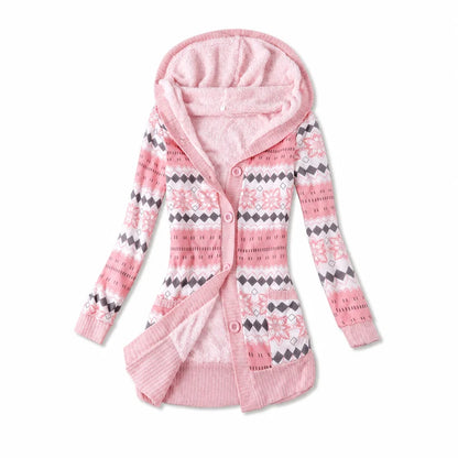 Women's Cosy Hooded Mid-Length Jacket