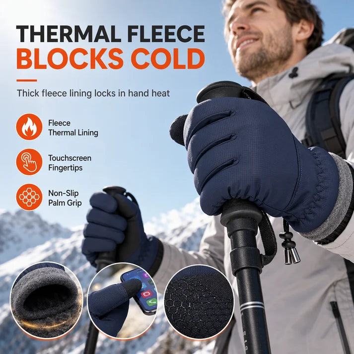 Thermal Fleece-Lined Touchscreen Gloves