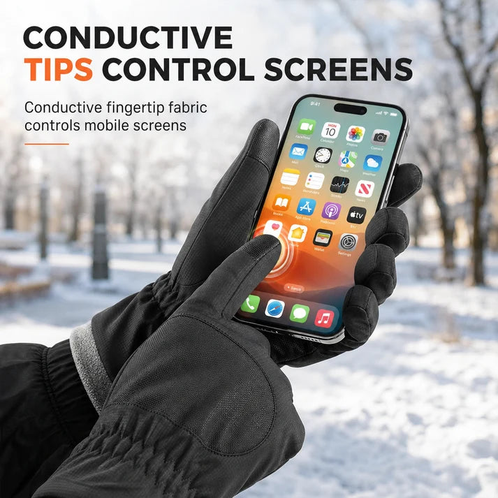 Thermal Fleece-Lined Touchscreen Gloves