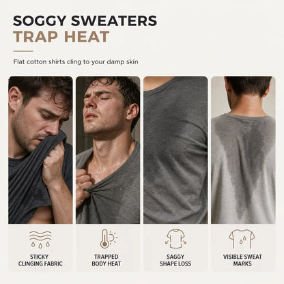 Men's Waffle Knit Crew Neck Pullover