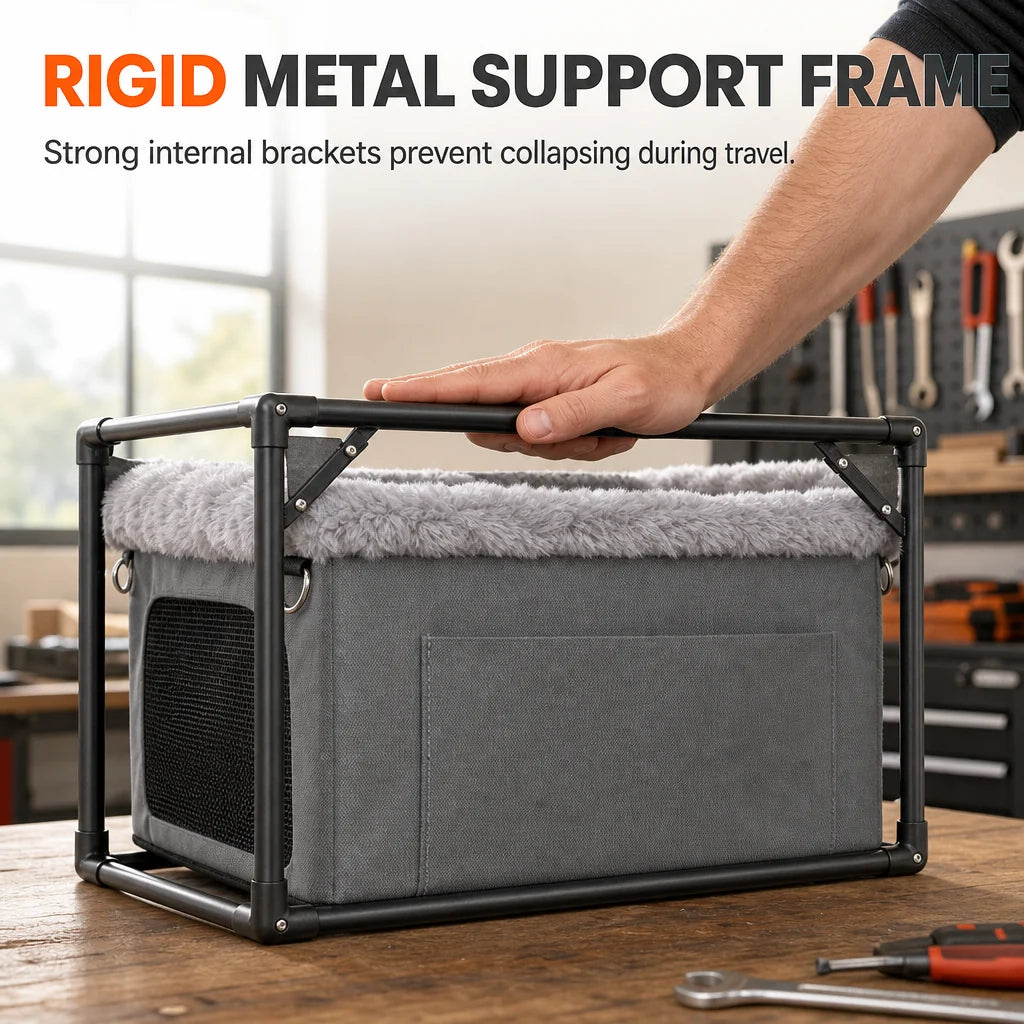 Portable Pet Car Seat & Cosy Travel Dog Bed