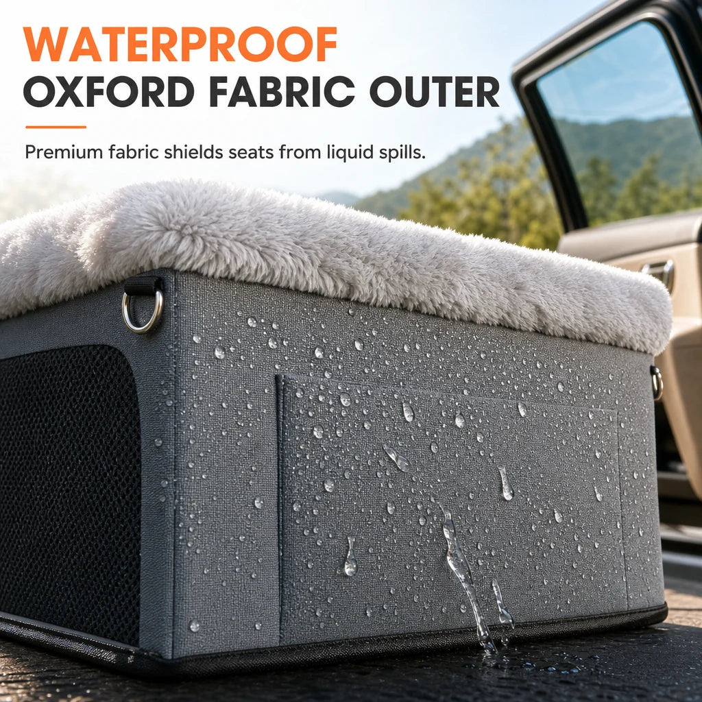 Portable Pet Car Seat & Cosy Travel Dog Bed
