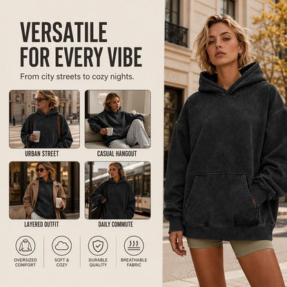 Oversized Acid Wash Hoodie
