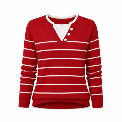 Women's Layered Button Detail Knit Jumper