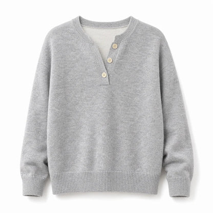 Women's Layered Button Detail Knit Jumper