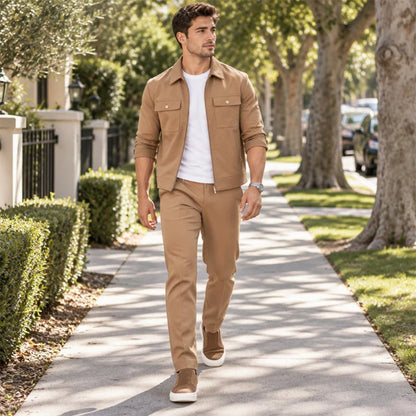 Men's Smart Casual Jacket & Trousers Set