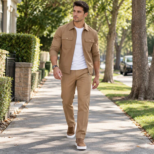 Men's Smart Casual Jacket & Trousers Set