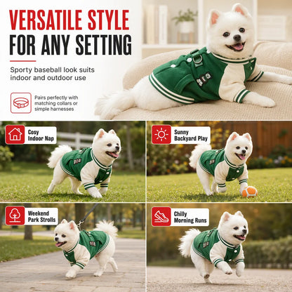 Cosy Fleece Dog Jacket with Leash Rings