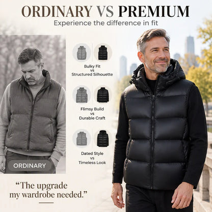 Men's Lightweight Padded Hooded Gilet