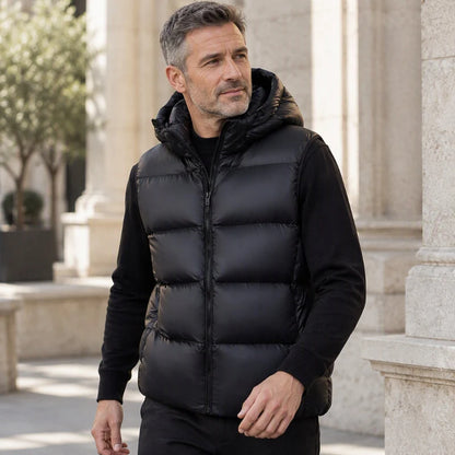 Men's Lightweight Padded Hooded Gilet