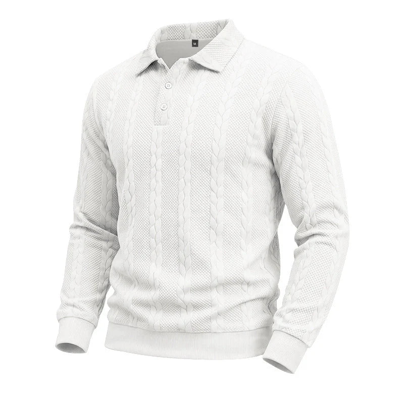 Men's Cable Knit Collared Jumper