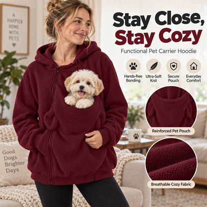 Cosy Fleece Pet Carrier Hoodie