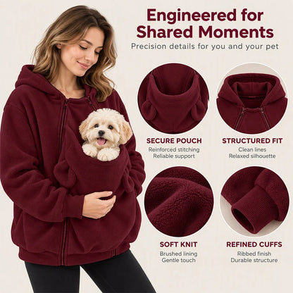 Cosy Fleece Pet Carrier Hoodie
