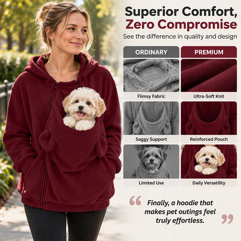 Cosy Fleece Pet Carrier Hoodie
