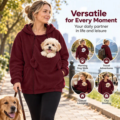 Cosy Fleece Pet Carrier Hoodie