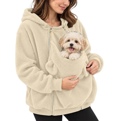 Cosy Fleece Pet Carrier Hoodie