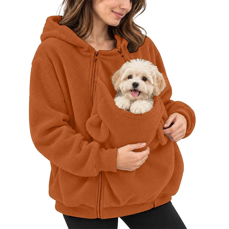 Cosy Fleece Pet Carrier Hoodie