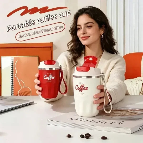 Smart Insulated Coffee Cup with Digital Temperature Display