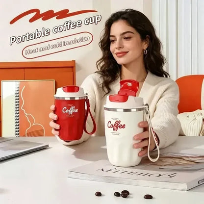 Smart Insulated Coffee Cup with Digital Temperature Display